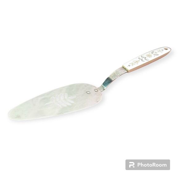 Flint Arrowhead VTG Stainless Steel Pie Cake Server Royal Wheat MCM Kitchen - Picture 2 of 7